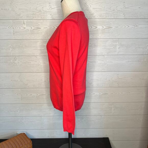 Tommy Hilfiger coral v-neck pullover sweater Size Medium - Picture 2 of 6